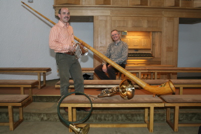 ....hier mit meinem Musikerfreund und  Organist Thomas Rothfu&szlig;